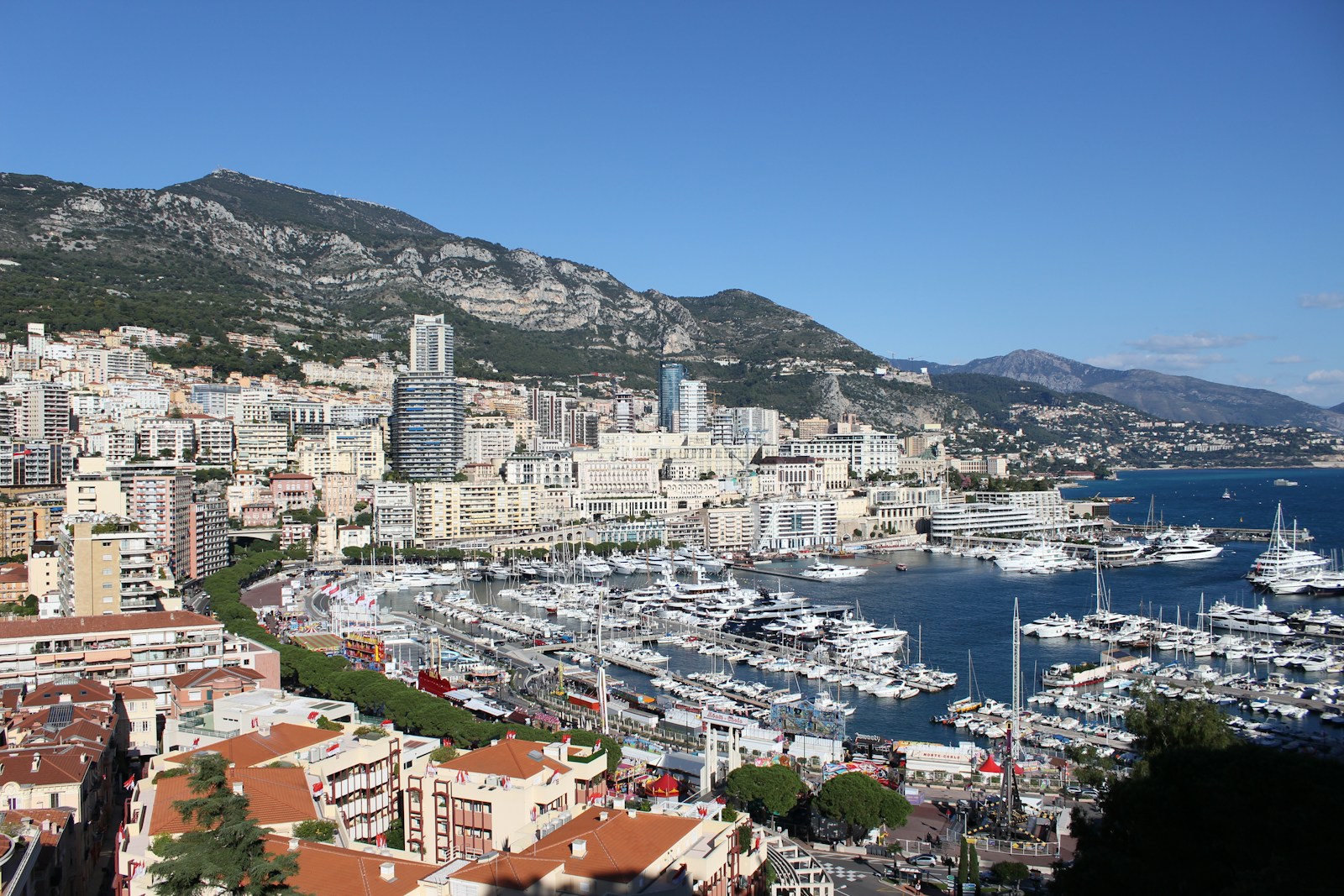 French Riviera coastline around Nice and Monaco